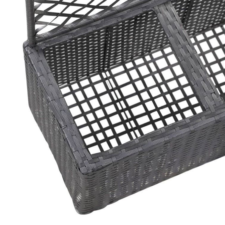 Freeport Park Newsome Rattan Planter Box with Trellis & Reviews